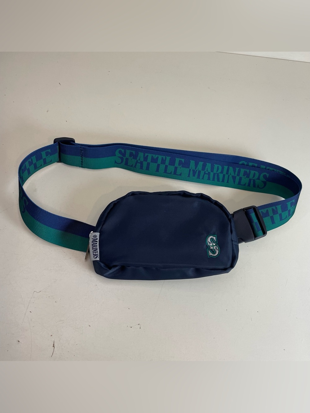 New Seattle Mariners MLB Fanny Pack Belt Bag Navy Blue Teal Chevron Strap SGA